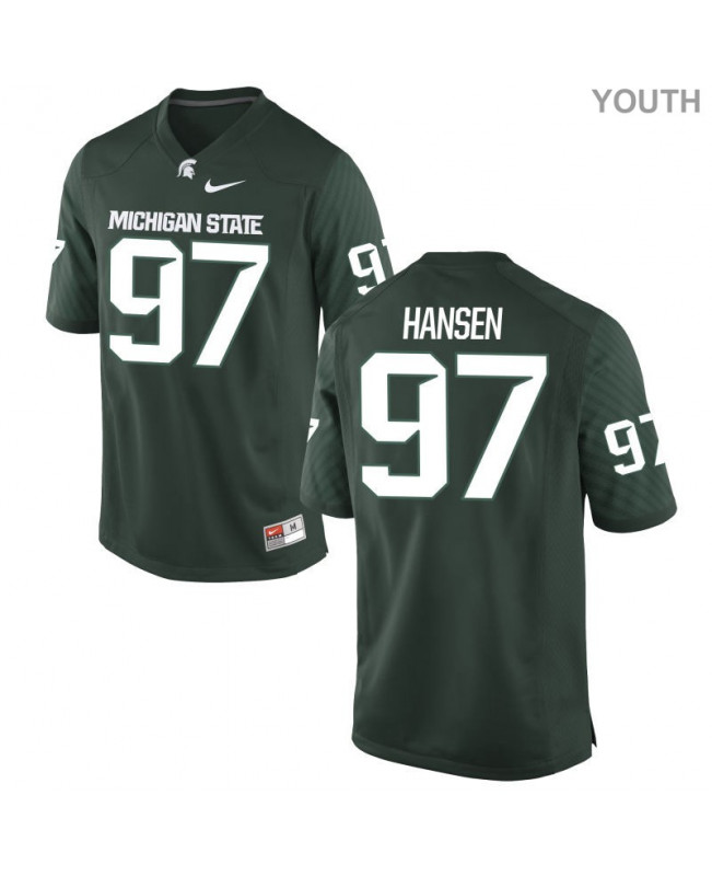Youth Michigan State Spartans #97 Maverick Hansen NCAA Nike Authentic Green College Stitched Football Jersey OU41U10GQ